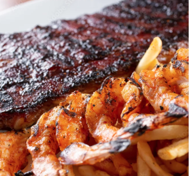 BBQ Full Rack & Shrimp Dinner