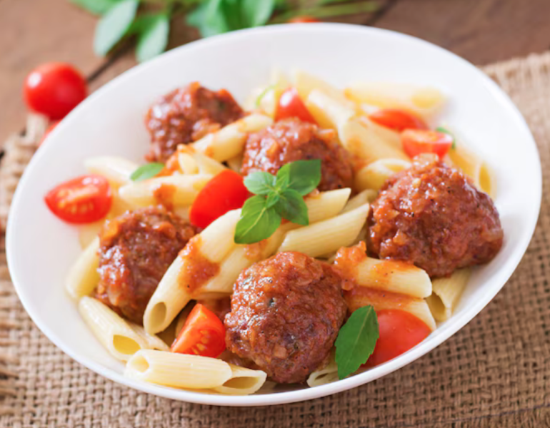 Pasta W/ Meatballs Dinner