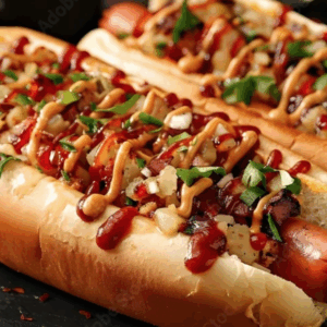 Foot Long Twin Dog Sandwiche