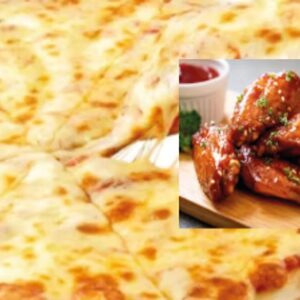 Large Cheese Pizza, 10 Wings